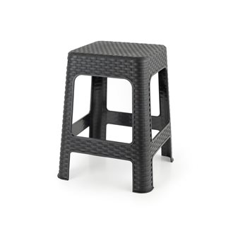 Stool Rattan 28x28x45 cm dark brown  Outdoor chairs-stools