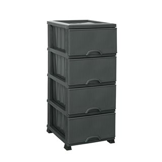 Storage Chest of 4 drawers 44x38x91 cm anthracite  Storage carts