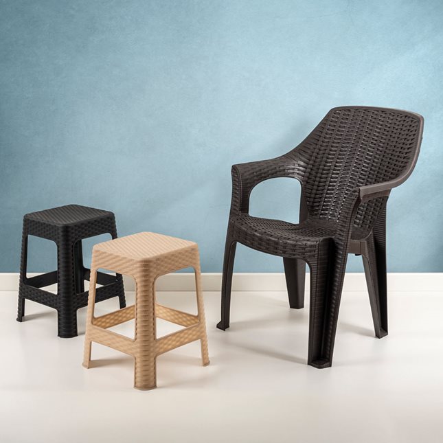Polypropylene Chair grey 56x50x88 cm